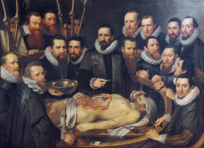 Anatomische les van Dr. W. van der Meer, Delft